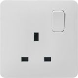 White/Ivory Color TUV Certified BS Standard Switched Socket Supplier