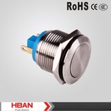 Ce ISO9001 Dia 16mm Flat Head Normal Open Momentaryan Ti Vandal Metal Push Button Switch