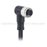 M12 5pin Female Right Angled Circular Waterproof Connector Molded with Cable