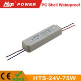 24V 75W PC Shell Waterproof LED Power Supply with Ce/RoHS