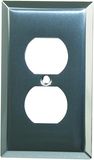 1-Gang Duplex Device Receptacle Steel Wallplate