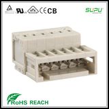 435 438 Male Terminal Blocks with Spring Cage Clamp with Fixing Flange