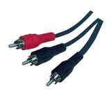 RCA Cable, RCA to 2RCA Cable, Gold Plug
