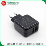 5V2a dual USB AC/DC Adaptor 10W USB Charger for EU Plug