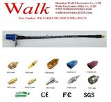 RF Cable Assembly: Panel Mount Fakra Male Straight (Code C) to MMCX Male Right Angle with Rg174 Cable, Fakra MMCX Connector Cable