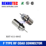 Straight F Type RF Connector Crimp Cable F Female Connector
