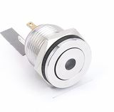 16mm DOT-Illuminated Hyperplane Flat Round Momentary Metal Push Button Switch