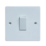 UK Wall Light Switch 1 Gang 1 Way Push Button Switch