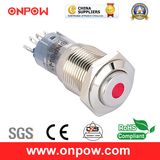 Onpow 16mm Illuminated Metal Pushbutton Switch (LAS2GQH-11D/R/12V/N, CE, CCC, RoHS Compliant)