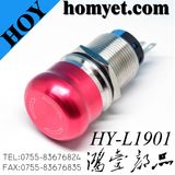 19mm 1no 1nc Flat Self-Locking Metal Push Button Switch (HY-L1901)