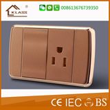 China Factory Brown Color Colombia Home Light Switch Socket