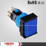 Rectangular on-off Plastic Push Button Switch