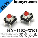 Factory Supply Through Hole Tactile Switch 7.3*7.3mm 4pin with Colorful Handle