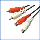 Audio Cable, 2RCA Plug to 2RCA Jack (1.0105)