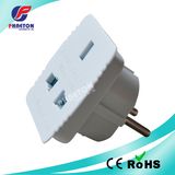 2 Pin Round to UK Power Plug Travel Adaptor Plug