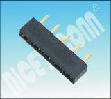 pH: 2.54 Black Polyester U 94V-0 Top Entry Type Female Header Connector H: 6.8mm Female Header