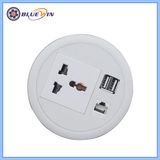 Mini Universal Table Outlet 2 USB Charger and Network Outlet