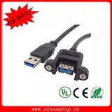 USB3.0 a Male to a Female with Panel Mount Cable