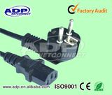 AC Power Cord European VDE Power Cord with 3 Pin Plug
