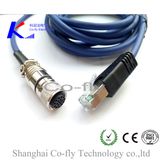M12 2, 3, 4, 5, 6, 7, 12, 17 Pin Female/ Male Electronic Connector with Male RJ45