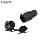 Plastic Shell IP67 Low Voltage Plugs 5 Pin Locking Male Female Solar Lightning Cable M16 Circular Connector