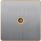 British Standard Stainless One Gang TV Socket