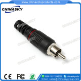 Male Solderless CCTV RCA Connector with Plastic Boot (CT5028)