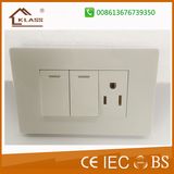 Well Design 2gang 2way Switch+3 Pole Socket Indoor Use