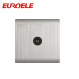 86*86mm 250V/10A Stainless Steel Satellite TV Socket