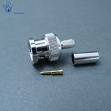 RF Coaxial 50 Ohm BNC Male Plug Crimp Connector for Rg58 Cable