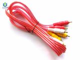 3 Male to 3 Male RCA Cable with Spiral