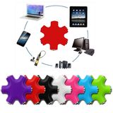 6-Way 3.5mm Stereo Audio Headset Hub Splitter up to 5 Headphones to iPod MP3 (Black)