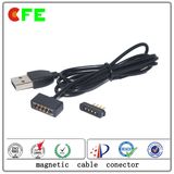 Custom 4pin Pogo Pin Magnetic Cable Connector for Cellphone