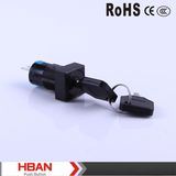 Hbs1-Af-11y 16mm Square Key Operated Push Button Switch