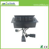 2 RJ45+2 Universal Plug Desktop Socket