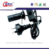 Australia Standard E14 Holder Salt Power Cord with on/off Dimmer Switch