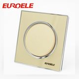 10A/250V 86*86mm Gold Color 1gang Round Wall Switch