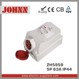 IP44 5p 63A Industrial Socket with Switches and Mechanical Interlock