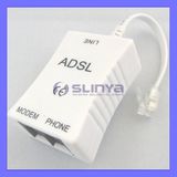 White ADSL Wired Networking Cable / Telephone Cable Splitter