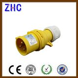 110V 4h Yellow Color IP44 2p+E Male Industrial Plug