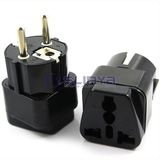 for Germany, France, Europe, Russia & More Modern Grounded 4.8mm Pins Universal Schuko Plug Adapter Type E/F