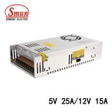 300W 5V 25A/12V 15A Dual Output Switching Power Supply SMPS