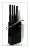 3W GSM, 3G, 4G Lte Cell Phone Jammer/Blocker up to 20meters; Handheld 5 Antenna Signal Jammer, Pocket Sized Jammer Model