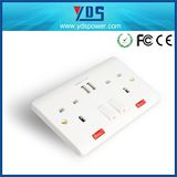 Dual USB Port 5V 2.1A UK Socket with Switch