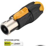 Speaker Connector Chassis Speakon 4 Pin 4-Pin Metal Speaker Cable