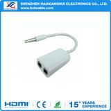 3.5mm Male to 2 Female Splitter Audio Aux Extension Cable