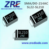 2A SL22 Thru SL210 Low Vf Schottky Barrier Rectifier Diode SMA/Do-214AC Package