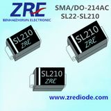 2A SL22 Thru SL210 Low Vf Schottky Barrier Rectifier Diode SMA/Do-214AC Package