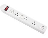 USA 6 Surge Protector Outlets Power Strip with 125VAC/1875W with Transformer Space--90J