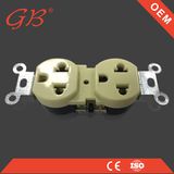 South American 2 Gang 3pin Wall Switch and Wall Socket